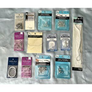 Jewelry/Necklace Making Supply Lot of 13 (Silver Tone) - NWT